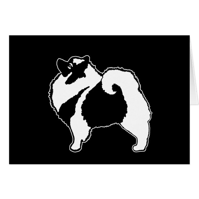 Keeshond Graphics  - Cute Original Dog Art Cards (Front Horizontal)