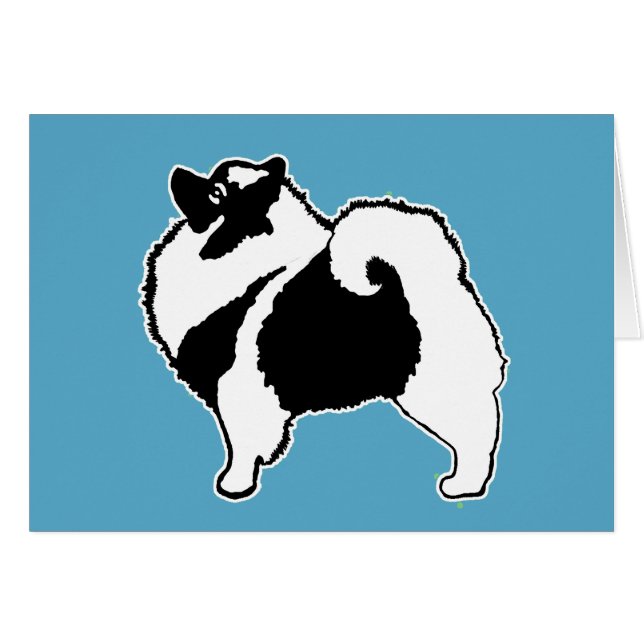 Keeshond Graphics  - Cute Original Dog Art Cards (Front Horizontal)