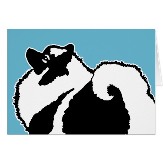 Keeshond Graphics  - Cute Original Dog Art Cards (Front Horizontal)