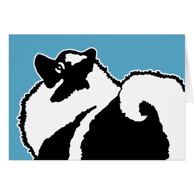 Keeshond Graphics  - Cute Original Dog Art Cards (Front Horizontal)