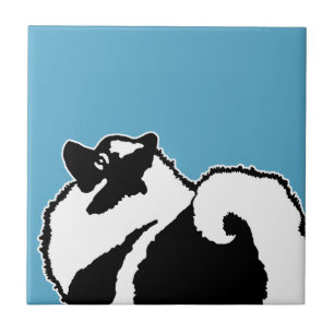 Keeshond Graphics - Cute Original Dog Art Ceramic Tile