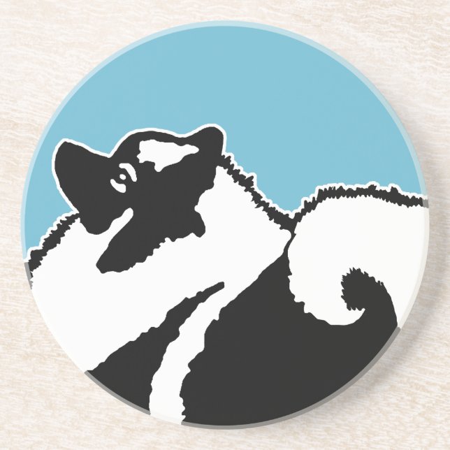 Keeshond Graphics  - Cute Original Dog Art Coaster (Front)