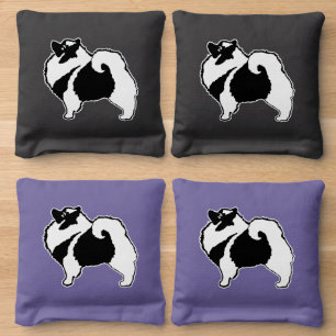 Keeshond Graphics - Cute Original Dog Art Cornhole Bags