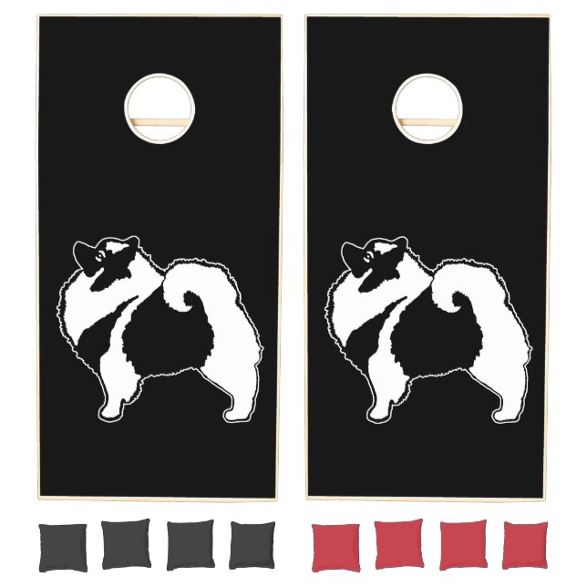 Keeshond Graphics  - Cute Original Dog Art Cornhole Set (Set)