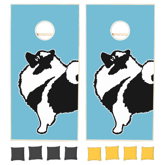 Keeshond Graphics  - Cute Original Dog Art Cornhole Set (Set)