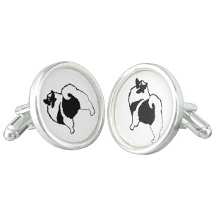 Keeshond Graphics  - Cute Original Dog Art Cufflinks