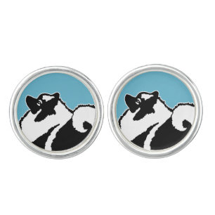 Keeshond Graphics  - Cute Original Dog Art Cufflinks