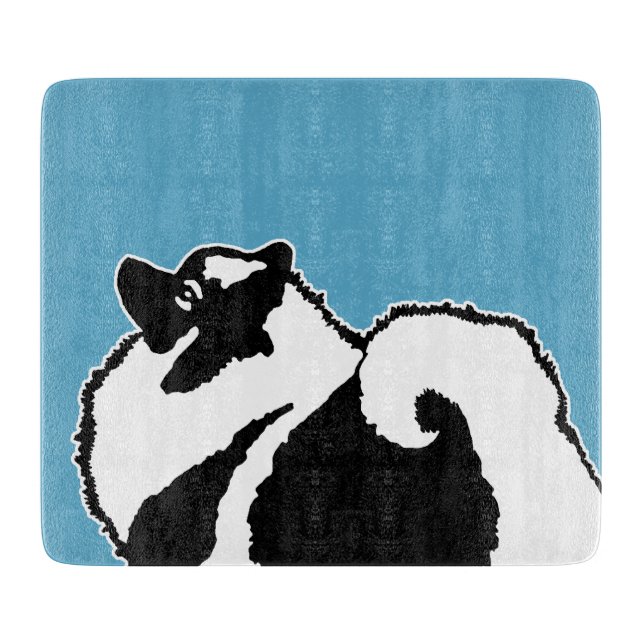 Keeshond Graphics  - Cute Original Dog Art Cutting Board (Front)