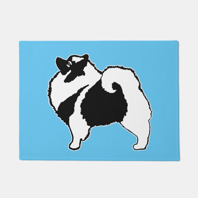 Keeshond Graphics  - Cute Original Dog Art Doormat (Front)