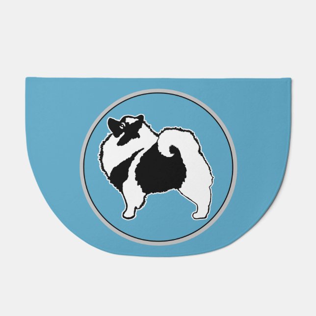 Keeshond Graphics  - Cute Original Dog Art Doormat (Front)