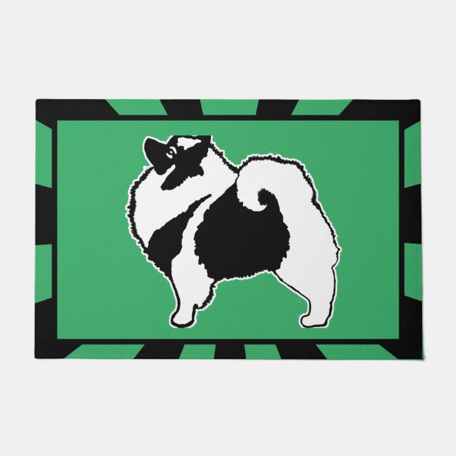 Keeshond Graphics  - Cute Original Dog Art Doormat (Front)