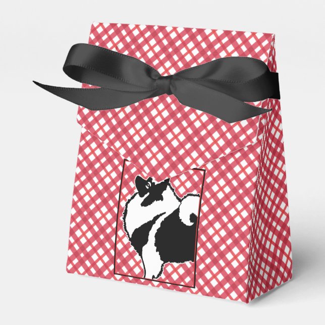 Keeshond Graphics  - Cute Original Dog Art Favor Boxes (Front Side)
