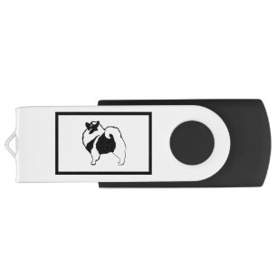 Keeshond Graphics - Cute Original Dog Art Flash Drive