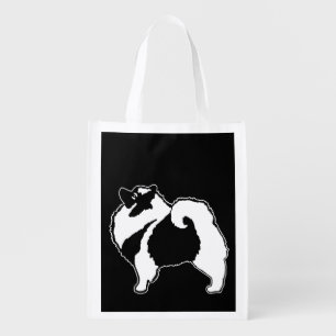 Keeshond Graphics  - Cute Original Dog Art Grocery Bag