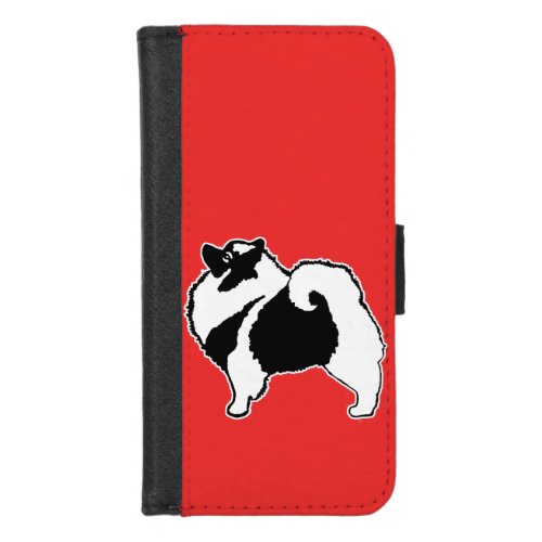 Keeshond Graphics  _ Cute Original Dog Art iPhone 87 Wallet Case