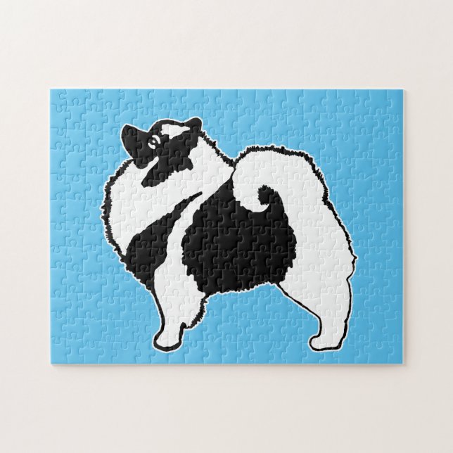 Keeshond Graphics  - Cute Original Dog Art Jigsaw Puzzle (Horizontal)