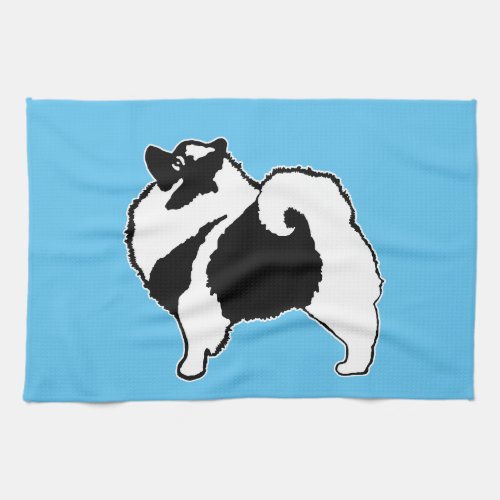 Keeshond Graphics  _ Cute Original Dog Art Kitchen Towel
