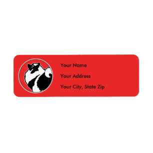 Keeshond Graphics - Cute Original Dog Art Label