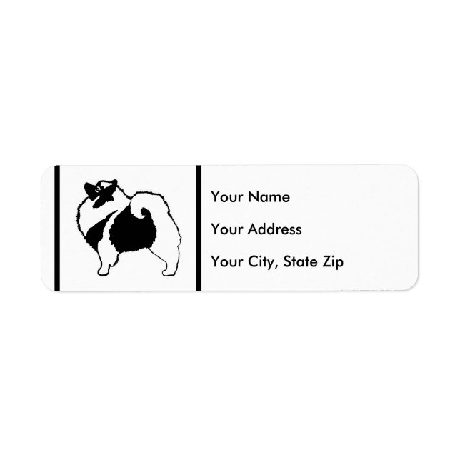 Keeshond Graphics  - Cute Original Dog Art Label (Front)