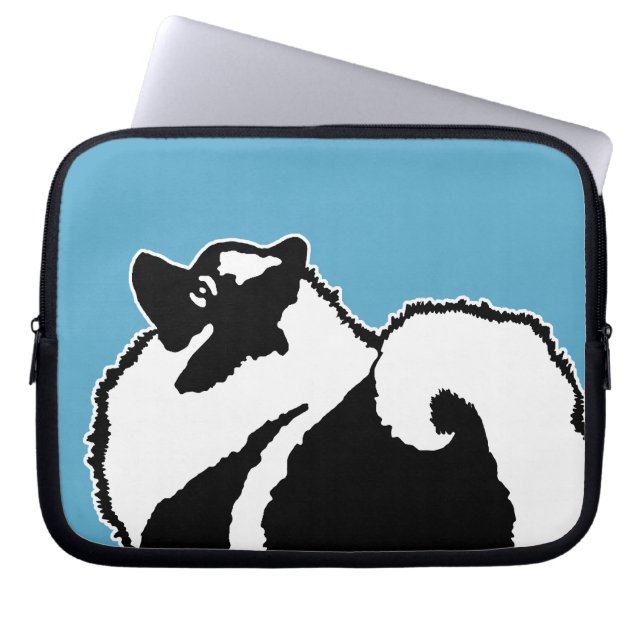 Keeshond Graphics  - Cute Original Dog Art Laptop Sleeve (Front)