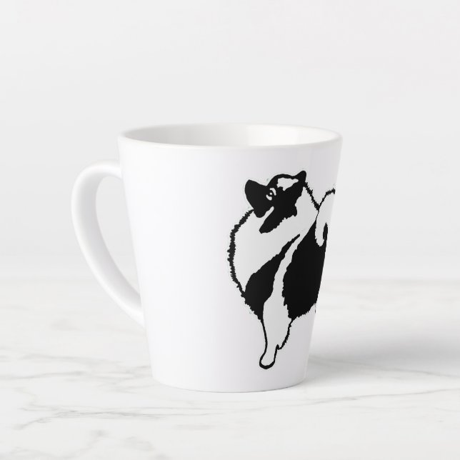 Keeshond Graphics  - Cute Original Dog Art Latte Mug (Left Angle)