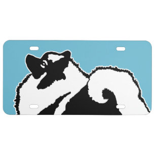 Keeshond Graphics  - Cute Original Dog Art License Plate