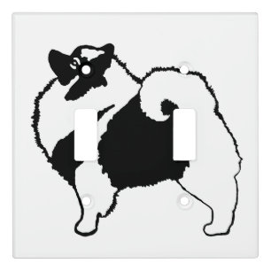 Keeshond Graphics  - Cute Original Dog Art Light Switch Cover