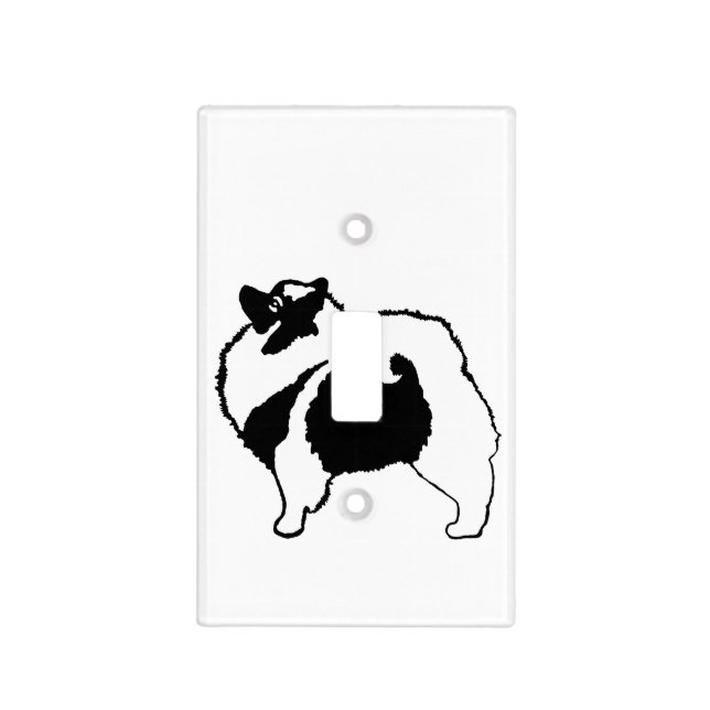 Keeshond Graphics  - Cute Original Dog Art Light Switch Cover (Front)
