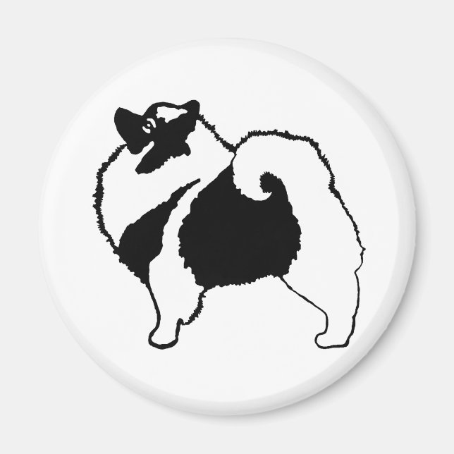 Keeshond Graphics  - Cute Original Dog Art Magnet (Front)
