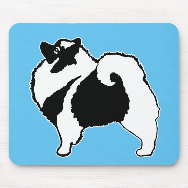 Keeshond Graphics  - Cute Original Dog Art Mouse Pad (Front)