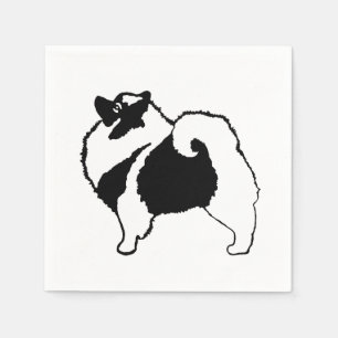 Keeshond Graphics  - Cute Original Dog Art Napkins