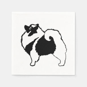Keeshond Graphics - Cute Original Dog Art Napkins