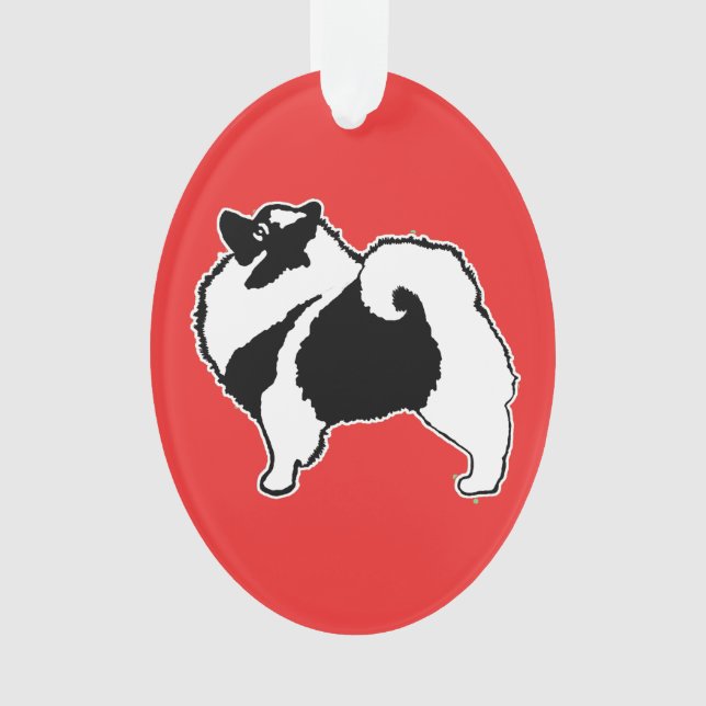 Keeshond Graphics  - Cute Original Dog Art Ornament (Front)
