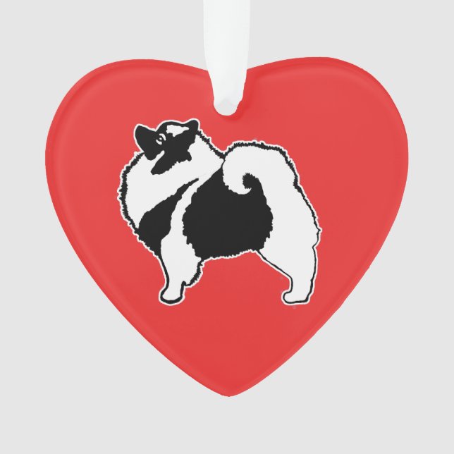 Keeshond Graphics  - Cute Original Dog Art Ornament (Front)