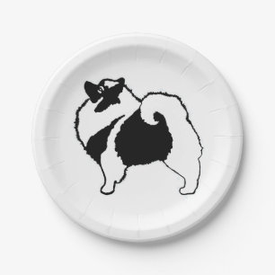 Keeshond Graphics  - Cute Original Dog Art Paper Plates