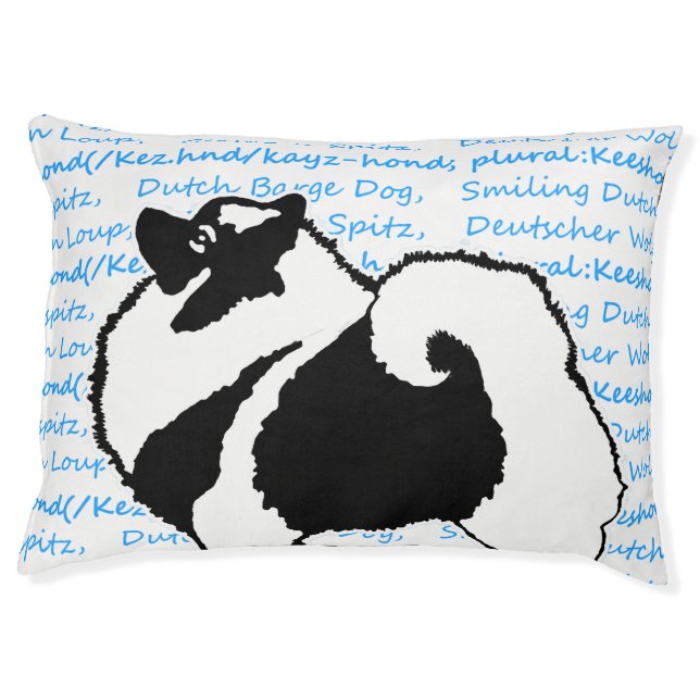 Keeshond Graphics  - Cute Original Dog Art Pet Bed (Front)