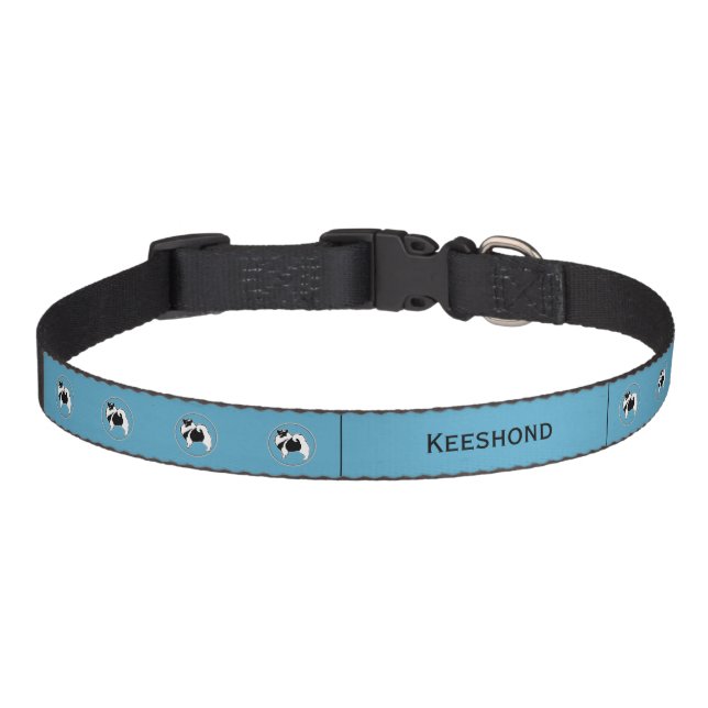 Keeshond Graphics  - Cute Original Dog Art Pet Col Collar (Front)