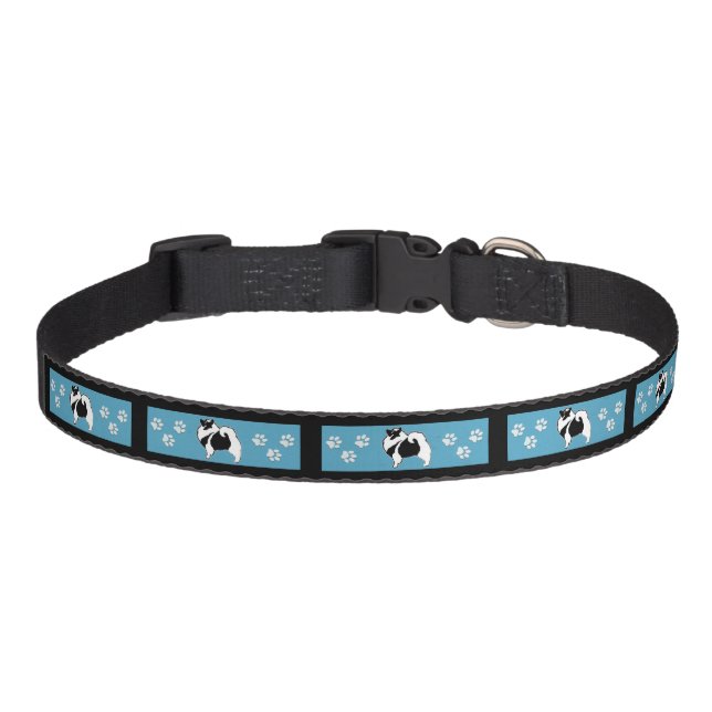 Keeshond Graphics  - Cute Original Dog Art Pet Lea Collar (Front)