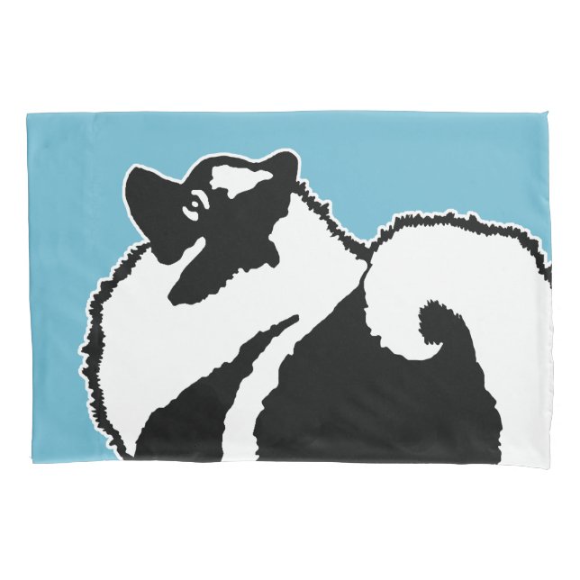 Keeshond Graphics  - Cute Original Dog Art Pillow Case (Front)