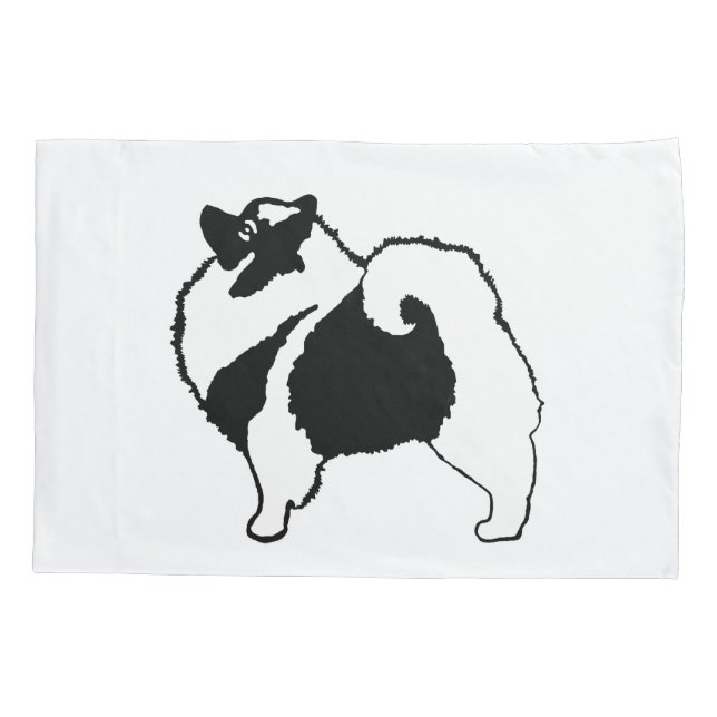 Keeshond Graphics  - Cute Original Dog Art Pillow Case (Back)