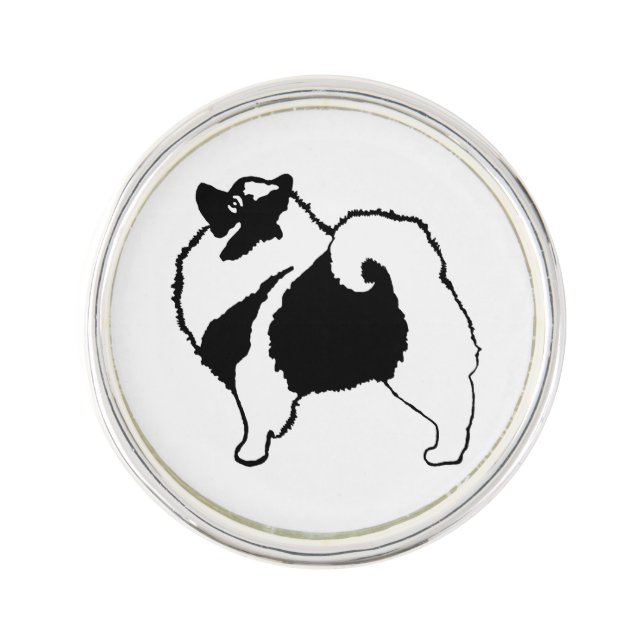 Keeshond Graphics  - Cute Original Dog Art Pin (Front)