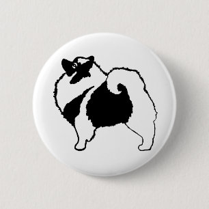Keeshond Graphics - Cute Original Dog Art Pinback Button