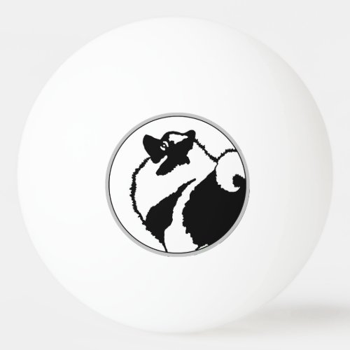 Keeshond Graphics  _ Cute Original Dog Art Ping Pong Ball