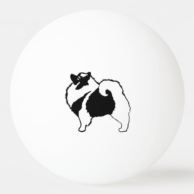 Keeshond Graphics  - Cute Original Dog Art Ping Pong Ball (Front)