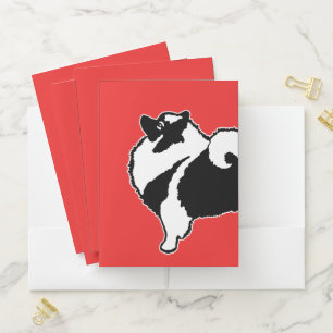 Keeshond Graphics - Cute Original Dog Art Pocket Folder