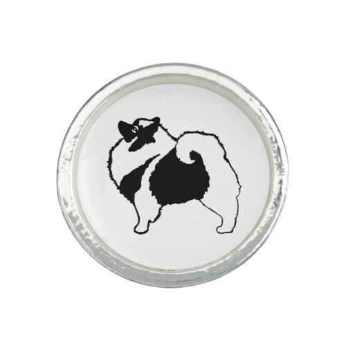 Keeshond Graphics  _ Cute Original Dog Art Ring