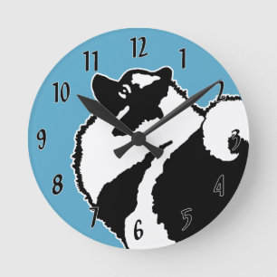 Keeshond Graphics - Cute Original Dog Art Round Clock