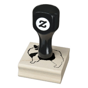 Keeshond Graphics  - Cute Original Dog Art Rubber Stamp
