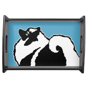 Keeshond Graphics - Cute Original Dog Art Serving Tray