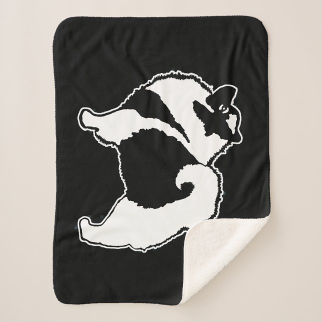 Keeshond Graphics  - Cute Original Dog Art Sherpa Blanket (Front)